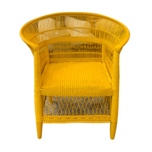 Outdoor Furniture: Malawi Cane Chair - Yellow