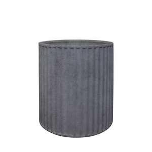Piako Ribbed Cylinder Planter Small - Weathered Cement PRE ORDER