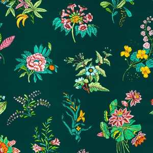 Woodland Floral Velvet Fabric