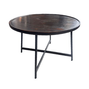 Furniture: Rustic Black Round Table