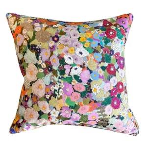 Hollyhocks Spring 50x50cm Outdoor Cushion