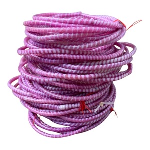 Mauve Flipflop Bracelets - Set of 8.