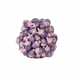 Purple Acorn 21cm Vase