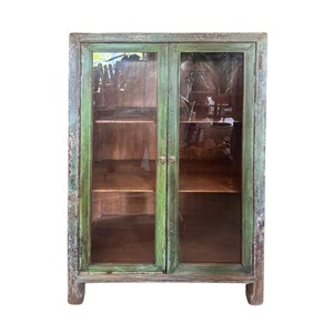 Vintage Green Glass Cabinet