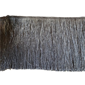 Trims Fringing: Grey Tassel Fringe Trim