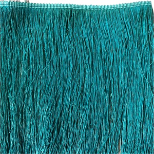 Teal Rayon Fringe Trim