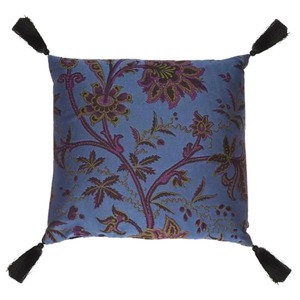 Indienne Cobalt 45x45cm Tasseled Cushion