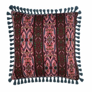 Tassels: Mamounia Amaranth 45x45cm Tassel Fringe Cushion