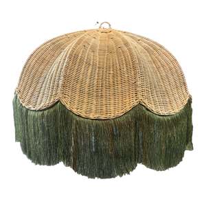 Rattan Tassel Pendant Lampshade