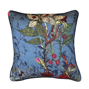 Bloomsbury Garden Leaves 45x45cm Piped Cushion