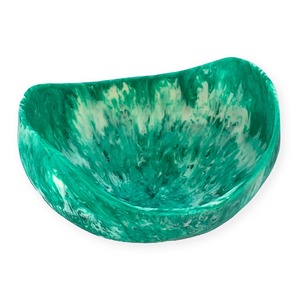 Kitchen: Sculptural Resin Swirl Bowl Teal