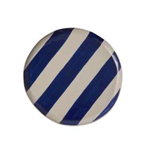 Jones Co: Cabana Stripe Blue Platter
