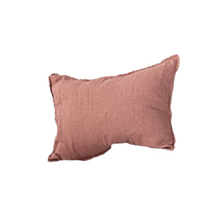 Hale Mercantile Luxury Linen: Flocca Rosa Linen Pillowcase