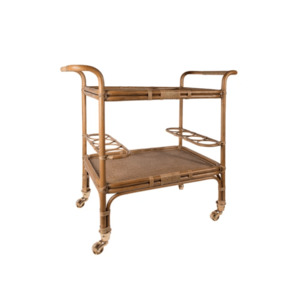 In Stock Furniture: Carlo Rattan Bar Trolley