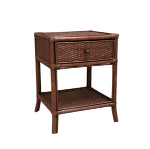 Amara Chocolate Rattan Side Table
