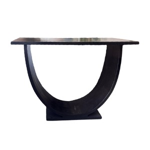 Black Arch Teak Console Table