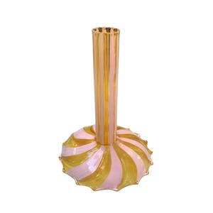 Ribboned Light Pink Candlestick