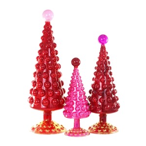 Colour Focus Pink: Midcentury Modern Rouge Hobnail Tree Set