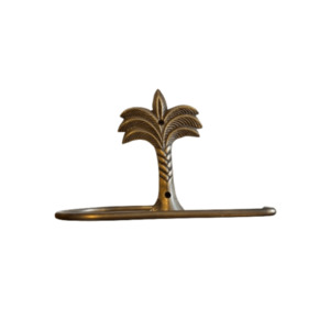 Brass Accessories: Brass Palm Tree Toilet Roll Holder