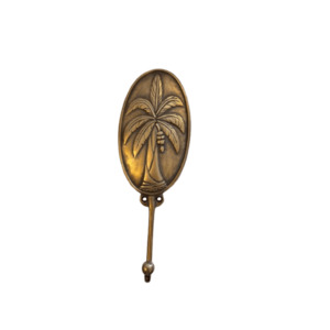Brass Accessories: Large Brass Palm Tree Hook – Flat Base