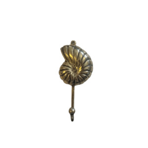 Large Brass Conch Shell Hook