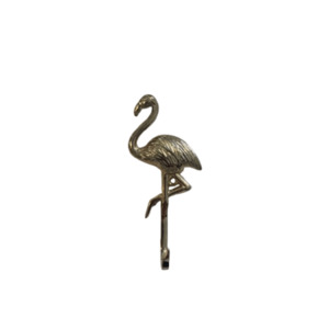 Brass Accessories: Small Brass Flamingo Hook