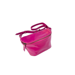 The Little & Fox Leather Bum Bag Fuschia