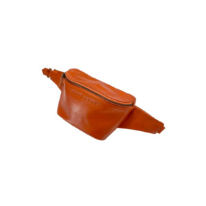 Leather Tote Bags: The Little & Fox Leather Bum Bag Tangerine