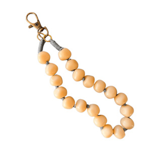 Peach Resin Beaded Key Ring