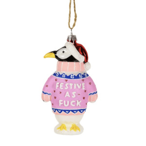 Christmas: Festive Jumper Penguin Bauble