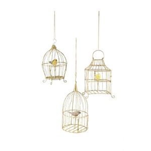 Christmas Decorations: Gilded Bird Cage Bauble