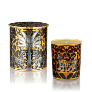 Ortigia Sicilia: Ambra Nera Decorated Candle