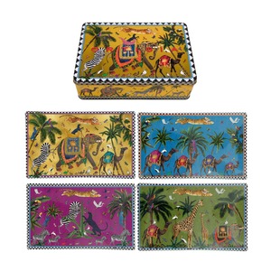 Gifts Under 201: Flying Tiger 4 Glass Plates Tin Set