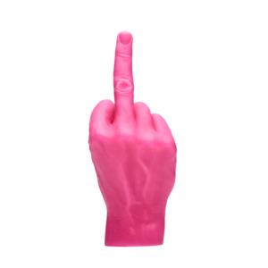 Pink F*ck You Candle Hand