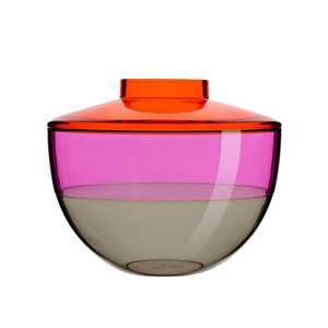 Shibuya Vase Orange Fuchsia and Grey