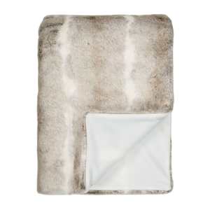 Throws: Silver Rabbit Faux Fur Throw