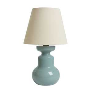 Lamp Bases: Muted Green Lacquered Wood Table Lamp Base