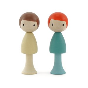 Animals Figurines: Clicques | Wooden Peg Dolls - Max & Emil