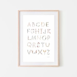 Prints Posters: Mushie | Alphabet Floral Poster