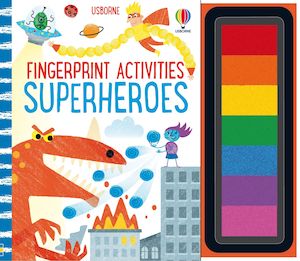 Colouring Sets: Usborne | Fingerprint Activities - Superheroes
