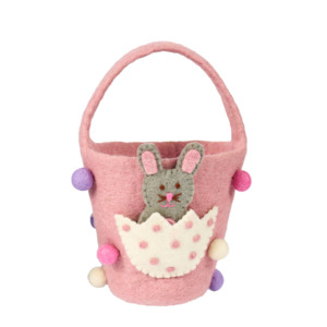 Pashom | Easter Basket with Egg Pocket & Bunny