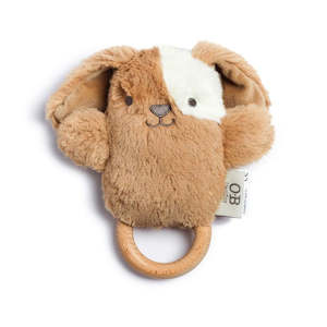 O.B Design | Rattle & Teething Ring - Duke Dog