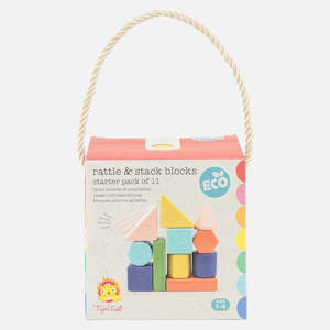 Tiger Tribe | Rattle & Stack Bio Blocks - Starter Pack 11pc
