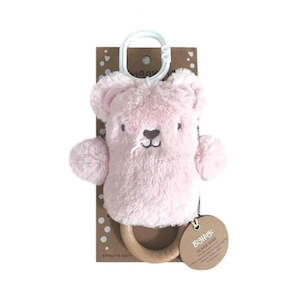 Clutching Toys Rattles: O.B Design | Rattle & Teething Ring - Claire Bear (Pink)