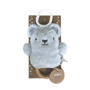 O.B Design | Rattle & Teething Ring - Beau Bear (Blue)