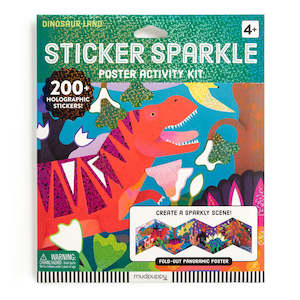 Stickers: Mud Puppy | Sticker Sparkle Poster Activity Kit - Dinosaur Land