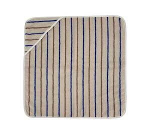 OYOY | Raita Hooded Towel - Caramel & Optic Blue