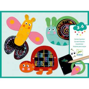 Craft Kits: Djeco | Scratch Boards - Funny Animals
