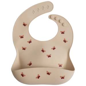 Mushie | Silicone Baby Bib - Butterflies