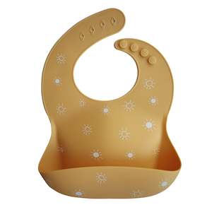 Silicone Bibs: Mushie | Silicone Baby Bib - Sun